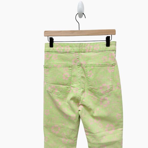 NWT Zara Floral Printed Pants Green Women’s Size 10 - Picture 8 of 10